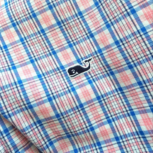 Vineyard Vines Blue and Pink Plaid Shirt - Picture 2 of 6